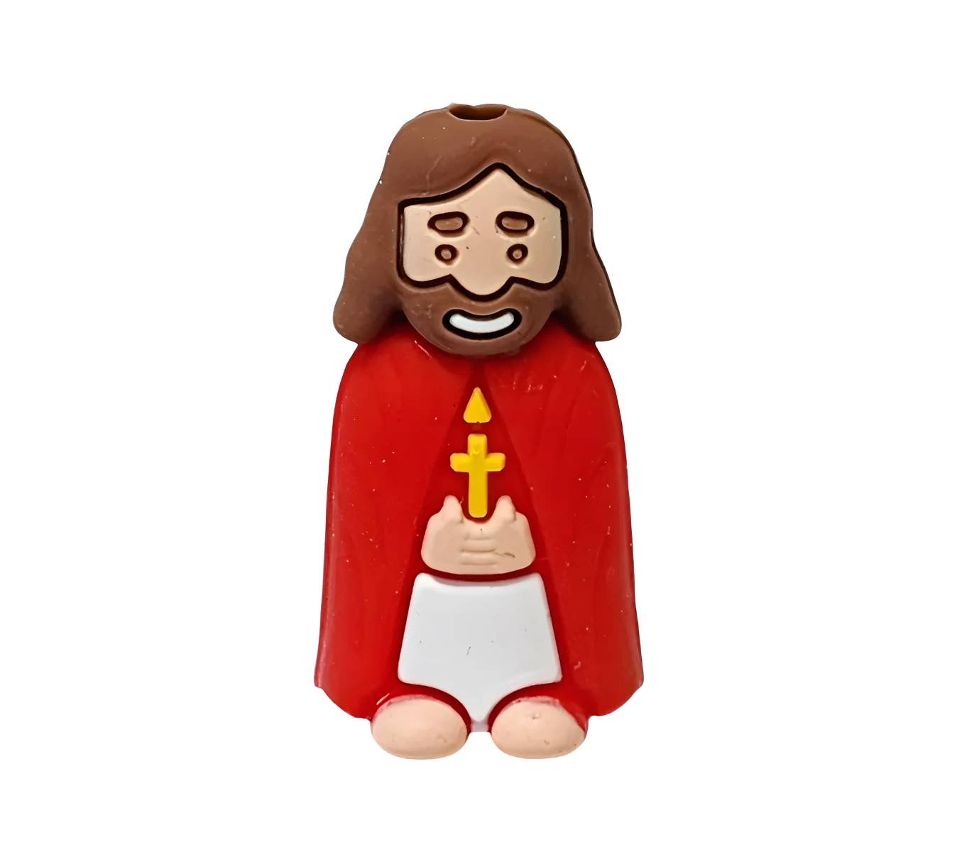 Red Praying Jesus 3D Beads