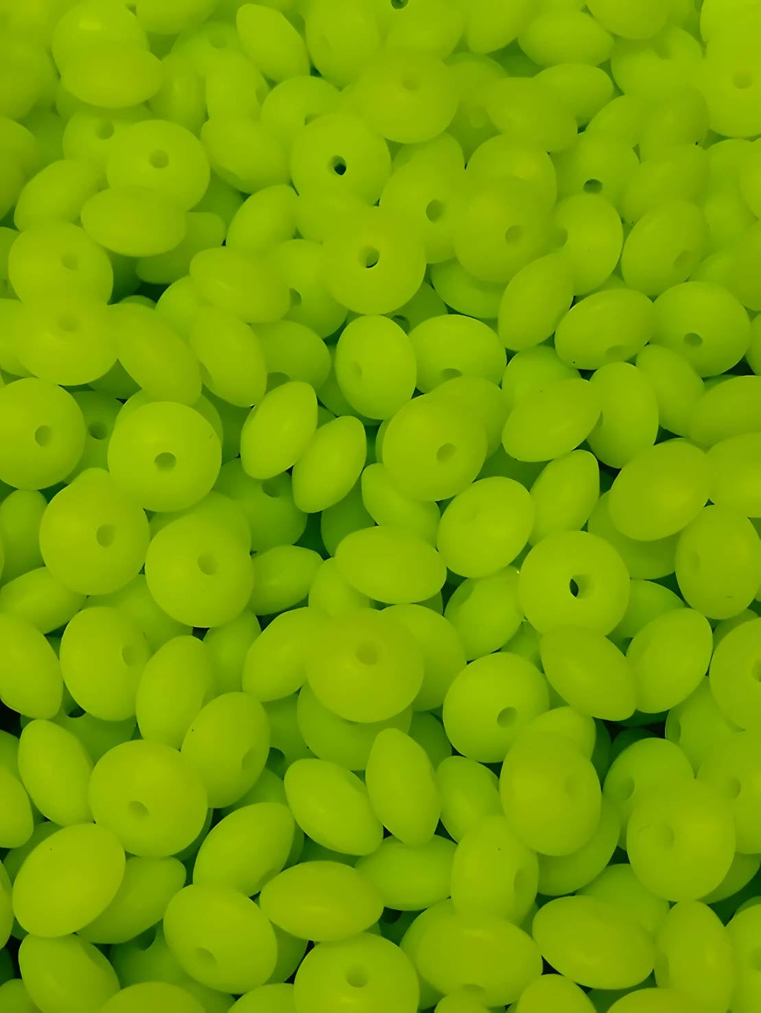 Lemon Chiffon Silicone Lentil Beads