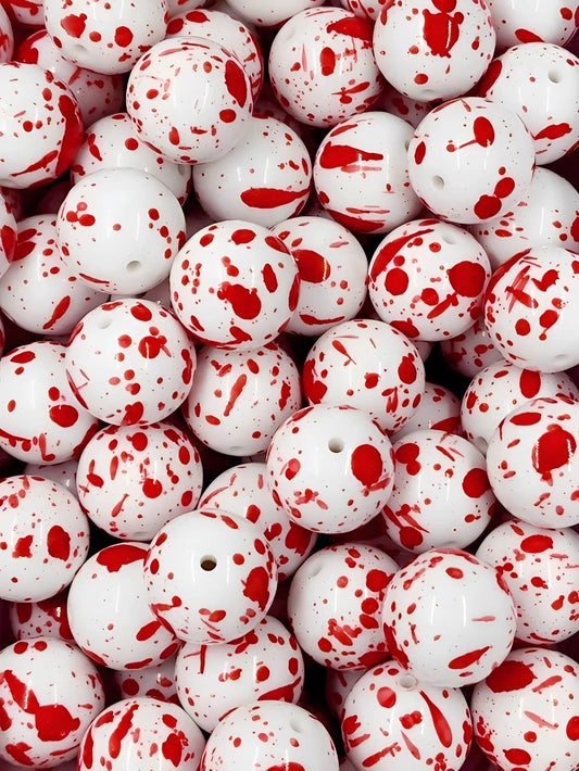Blood Splatter Bubblegum Beads