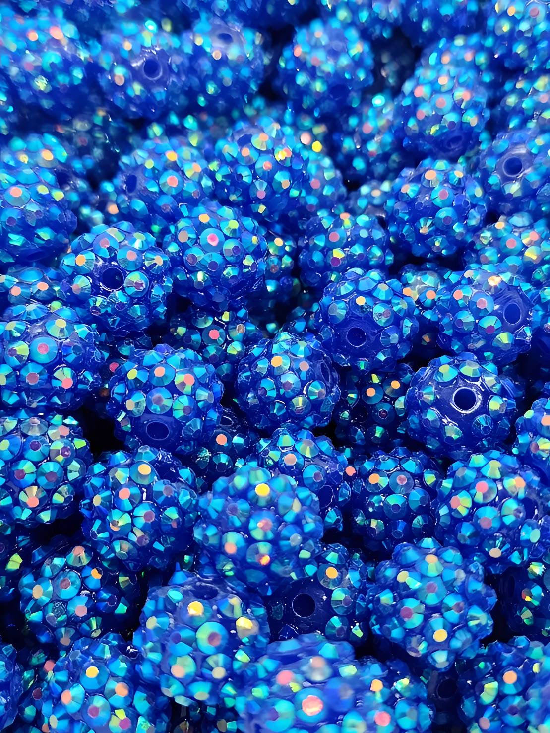 Blue 14mm **Rhinestone** (Blubblegum Beads)