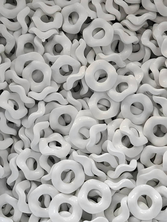 White Wavy Spacers