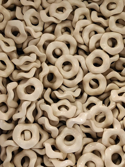 Beige Wavy Spacers