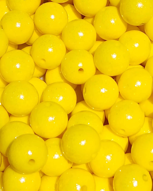 Yellow Opal 15mm Silicone Beads