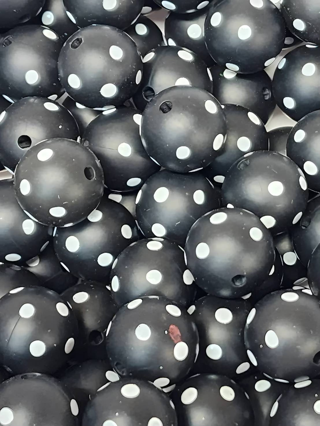 Polka Dot Eclipse 15mm Silicone Bead