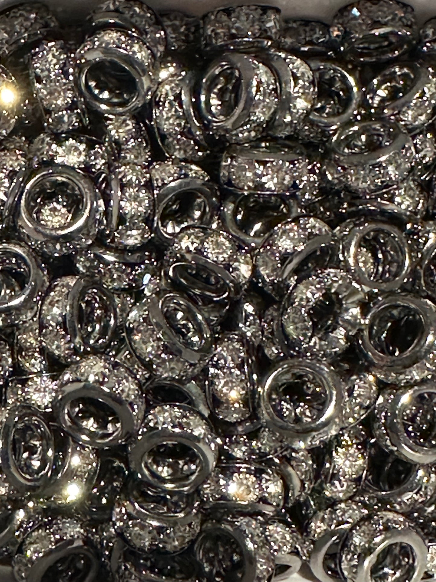 Gunmetal 10mm Large Hole (Rhinestone Spacers