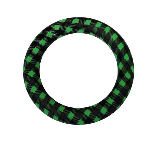 Green Buffalo Plaid Silicone Ring