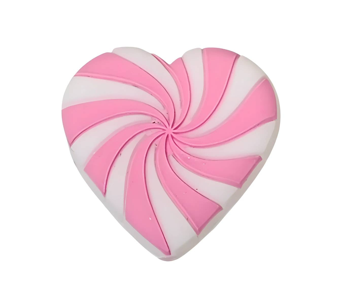 Pink Swirl Heart Focal Beads