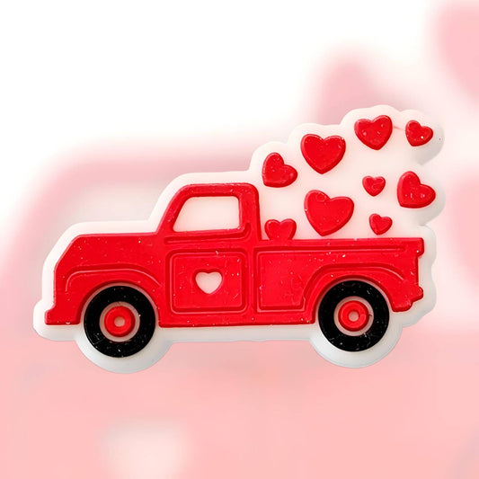 Truck Heart Focal Beads