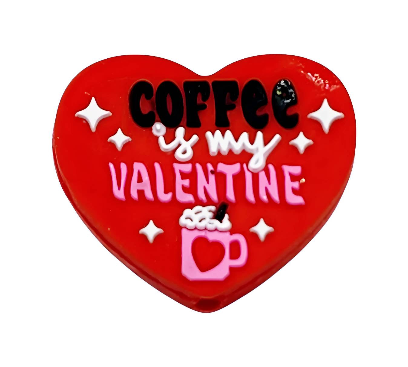 Coffee is my Valentine Focal Beads