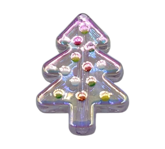 Purple Acrylic Christmas Tree Beads