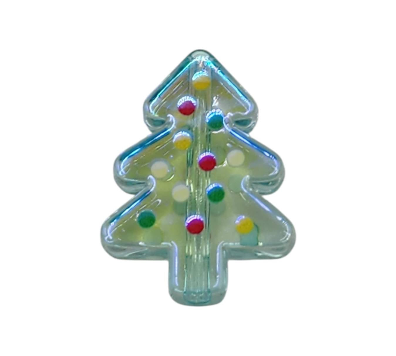 Blue Acrylic Christmas Tree Beads