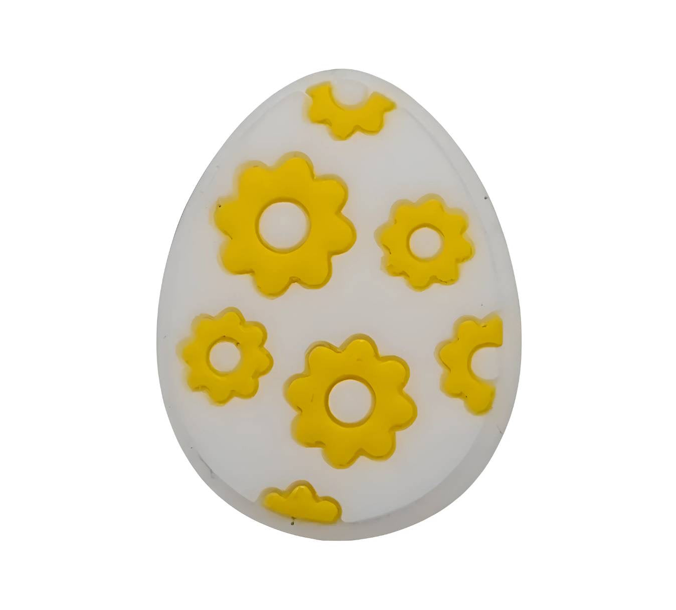 White Easter Egg Focal Beads