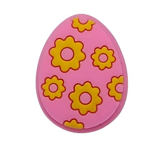 Hot Pink Easter Egg Focal Beads