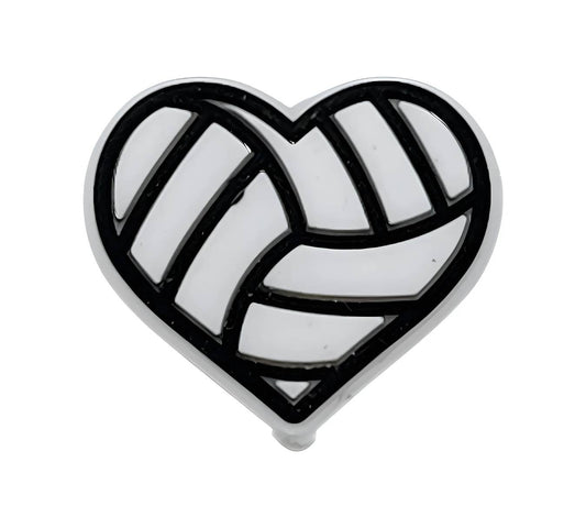 Heart Volleyball Focal Beads