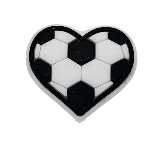 Heart Soccer Focal Beads