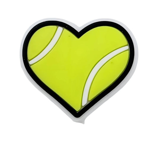 Heart Softball Focal Beads