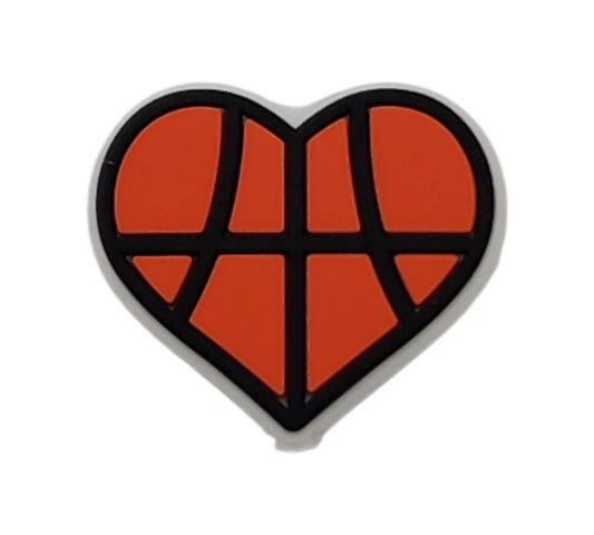 Heart Basketball Focal Beads