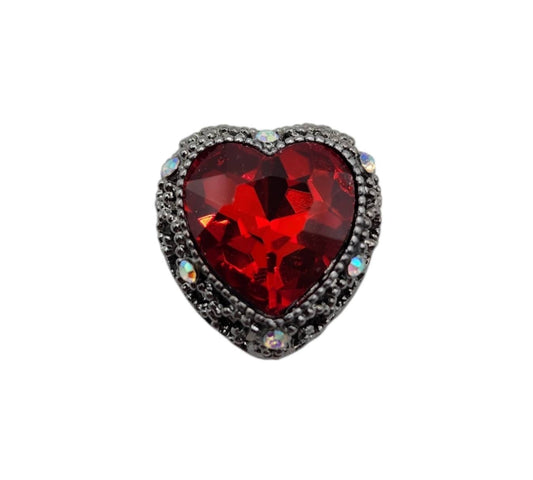 Heart Red Hematite Gemstone Bead