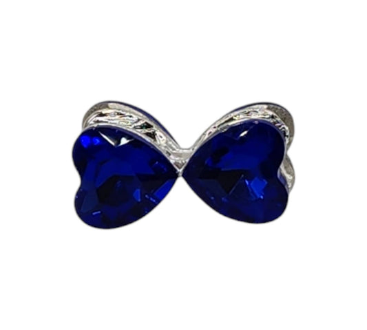 Bow Navy Gemstone Bead