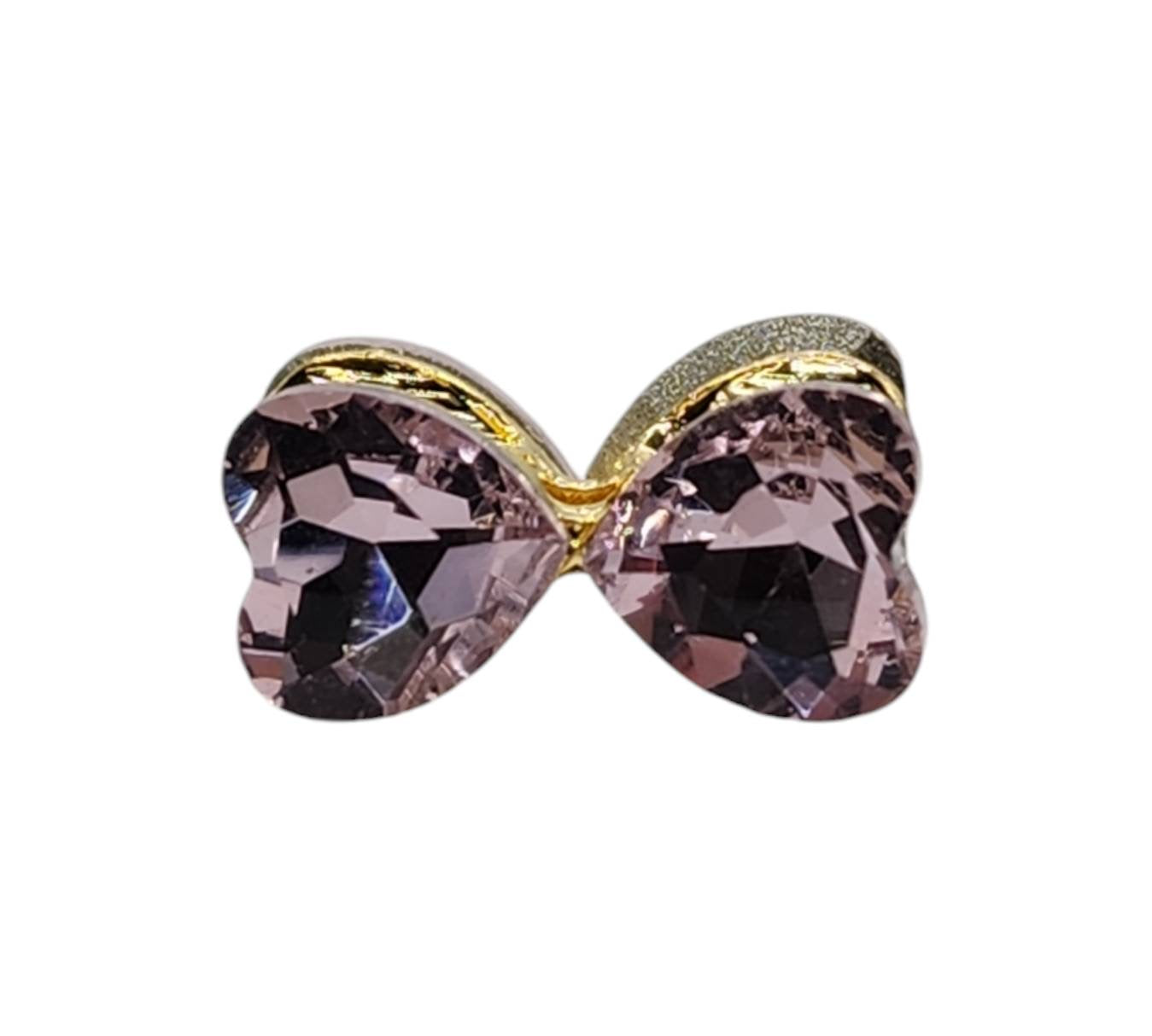 Bow Pink Gold Gemstone Bead