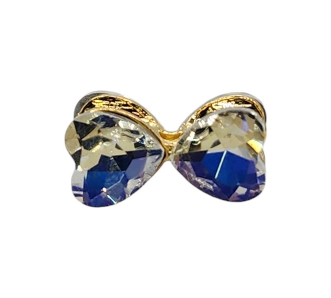 Bow Silver Gold Gemstone Bead