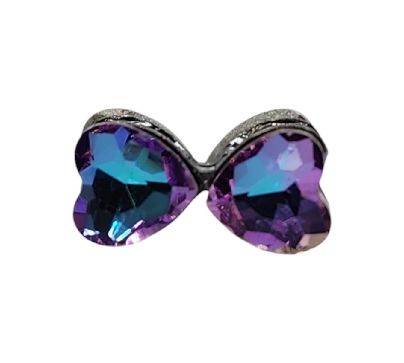 Bow Purple Hematite Gemstone Bead