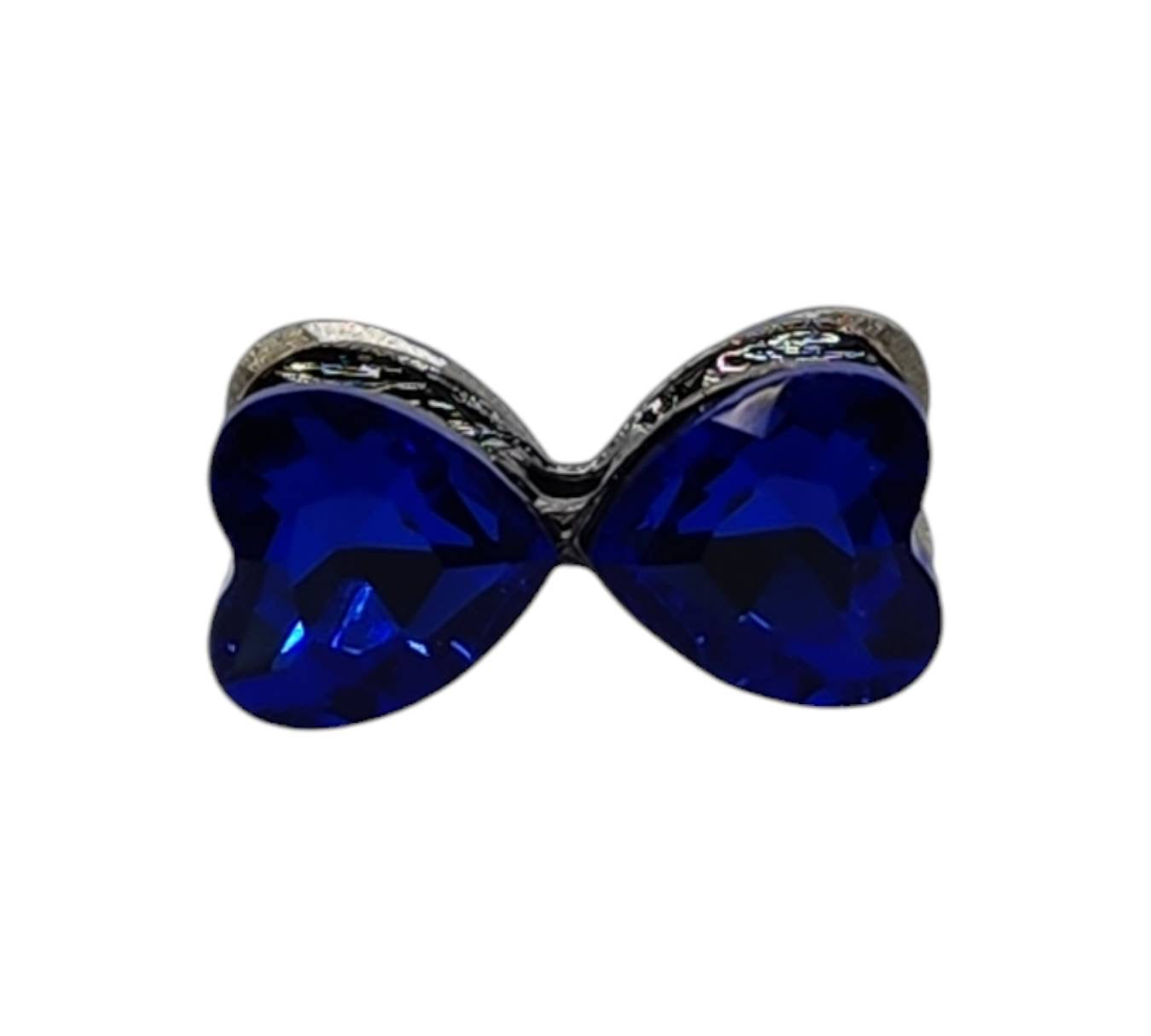 Bow Navy Hematite Gemstone Bead