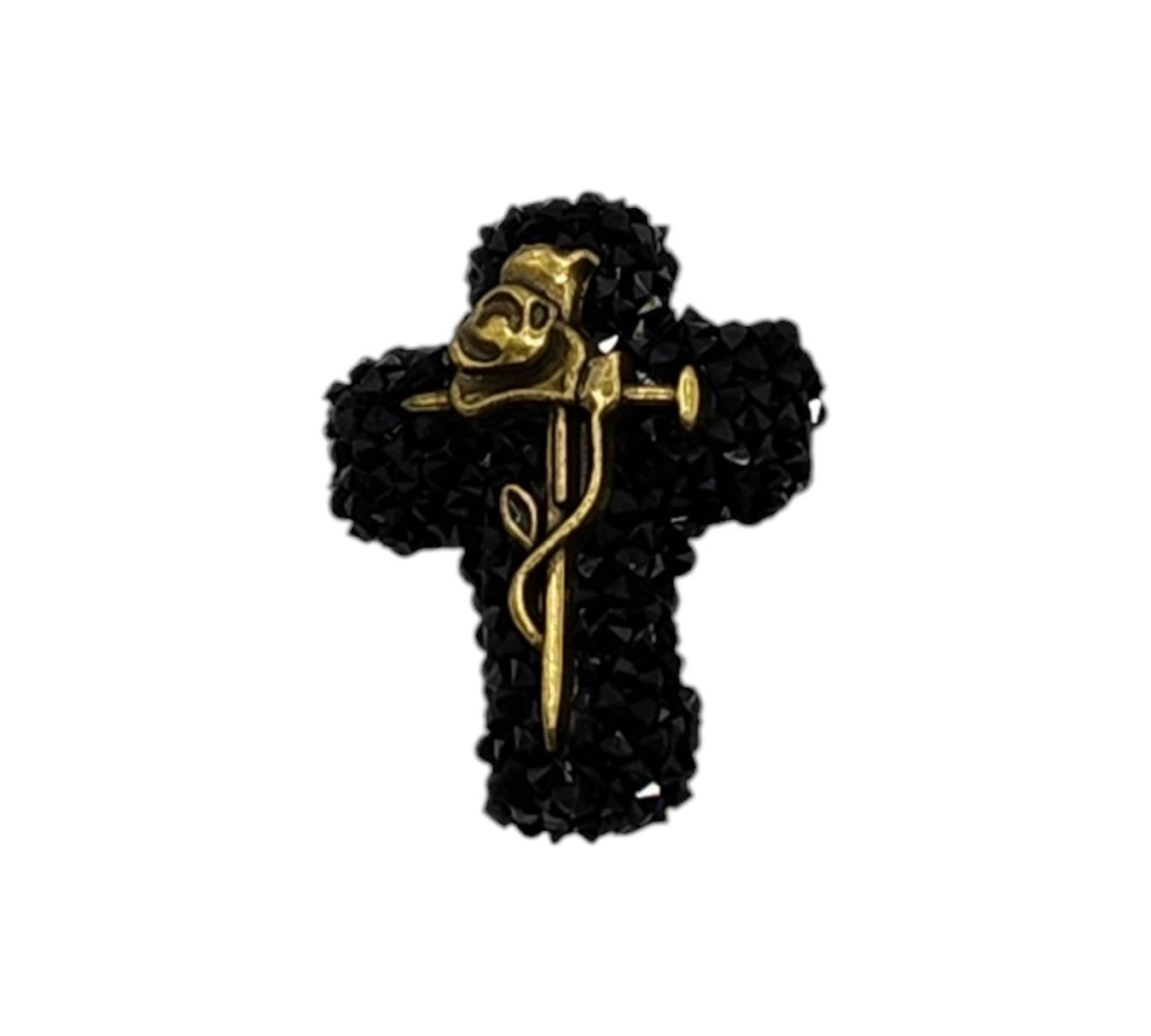 Black Sugar Cross Beads