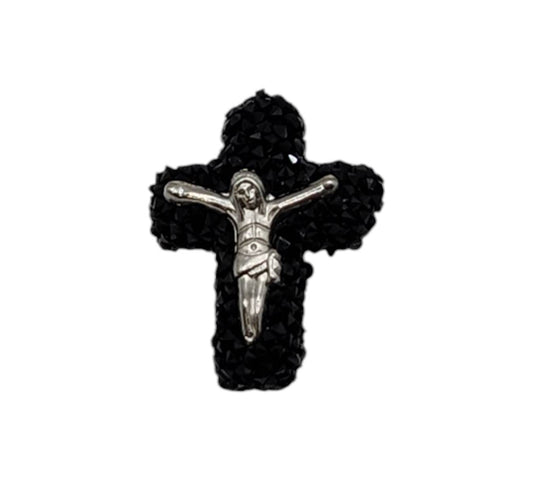 Black Sugar Crucifix Beads