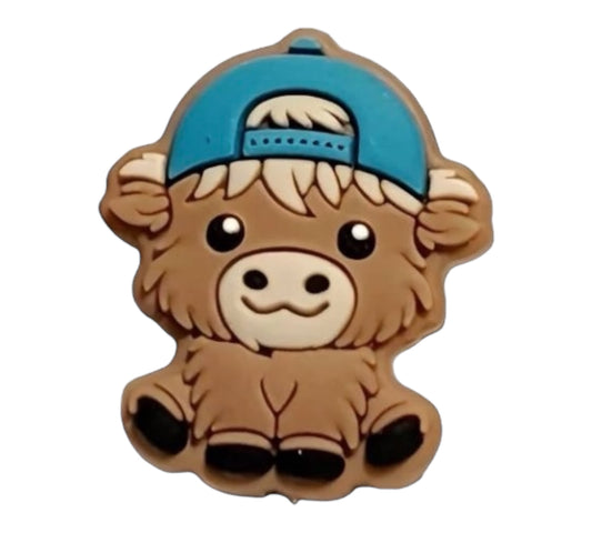 Boy Highland Cow (Turquoise) Focals