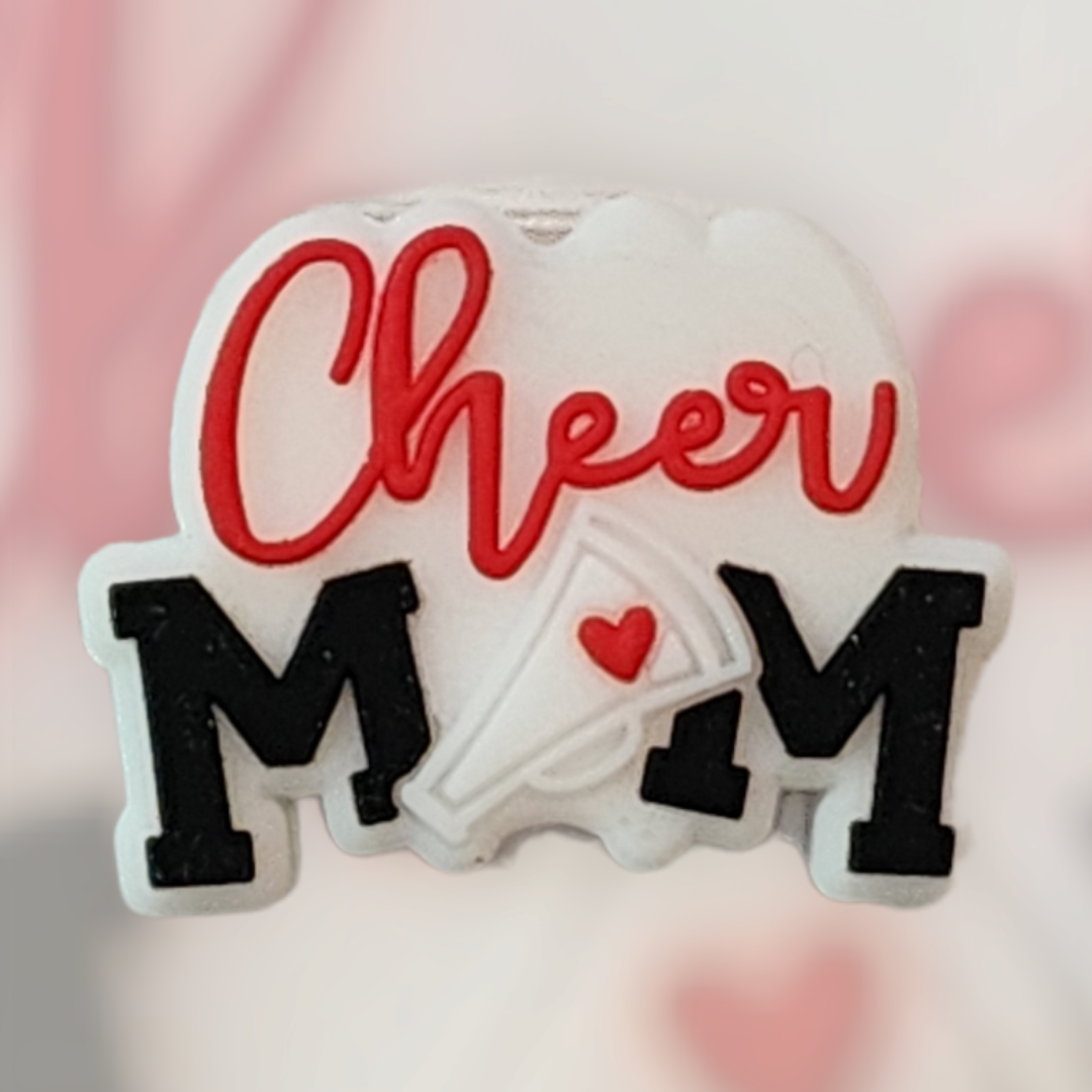 Cheer Mom Silicone Focal