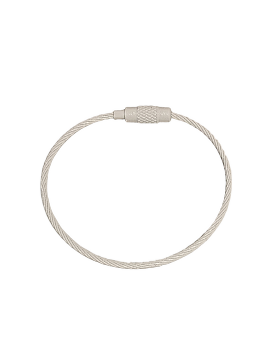 White small wire keychain (6 inches)