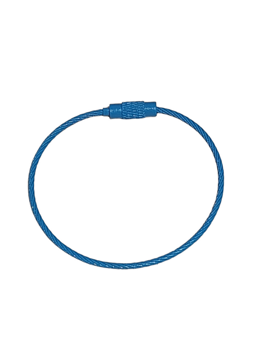 Blue small wire keychain (6 inches )