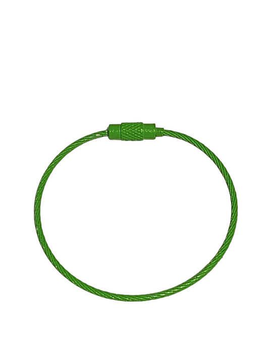 Green small wire keychain (6 inches)