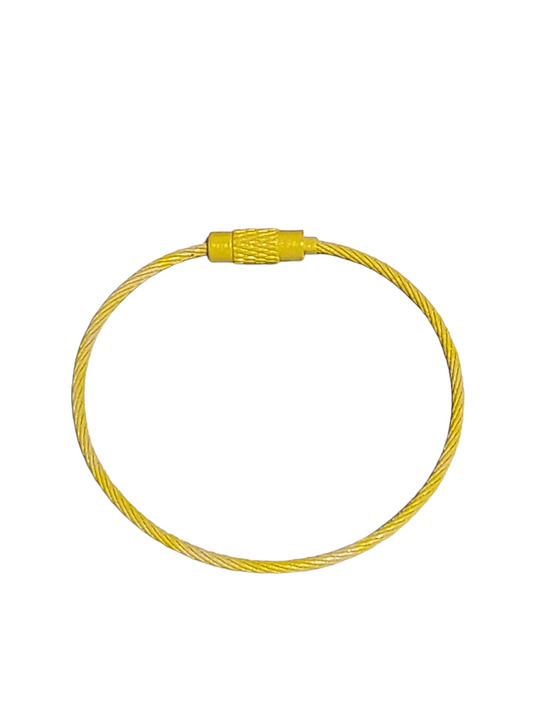 Yellow small wire keychain (6 inches)