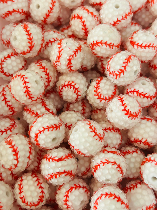 Baseball **Rhinestone** (Bubblegum Beads)