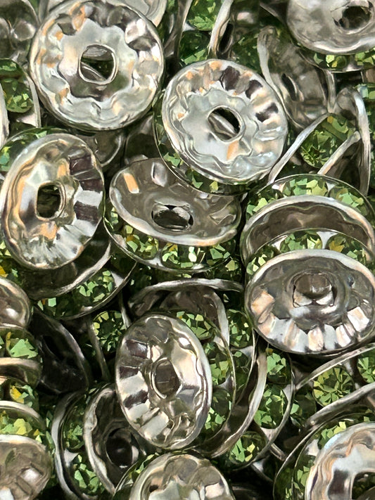 10mm Green Rhinestone (Spacers)