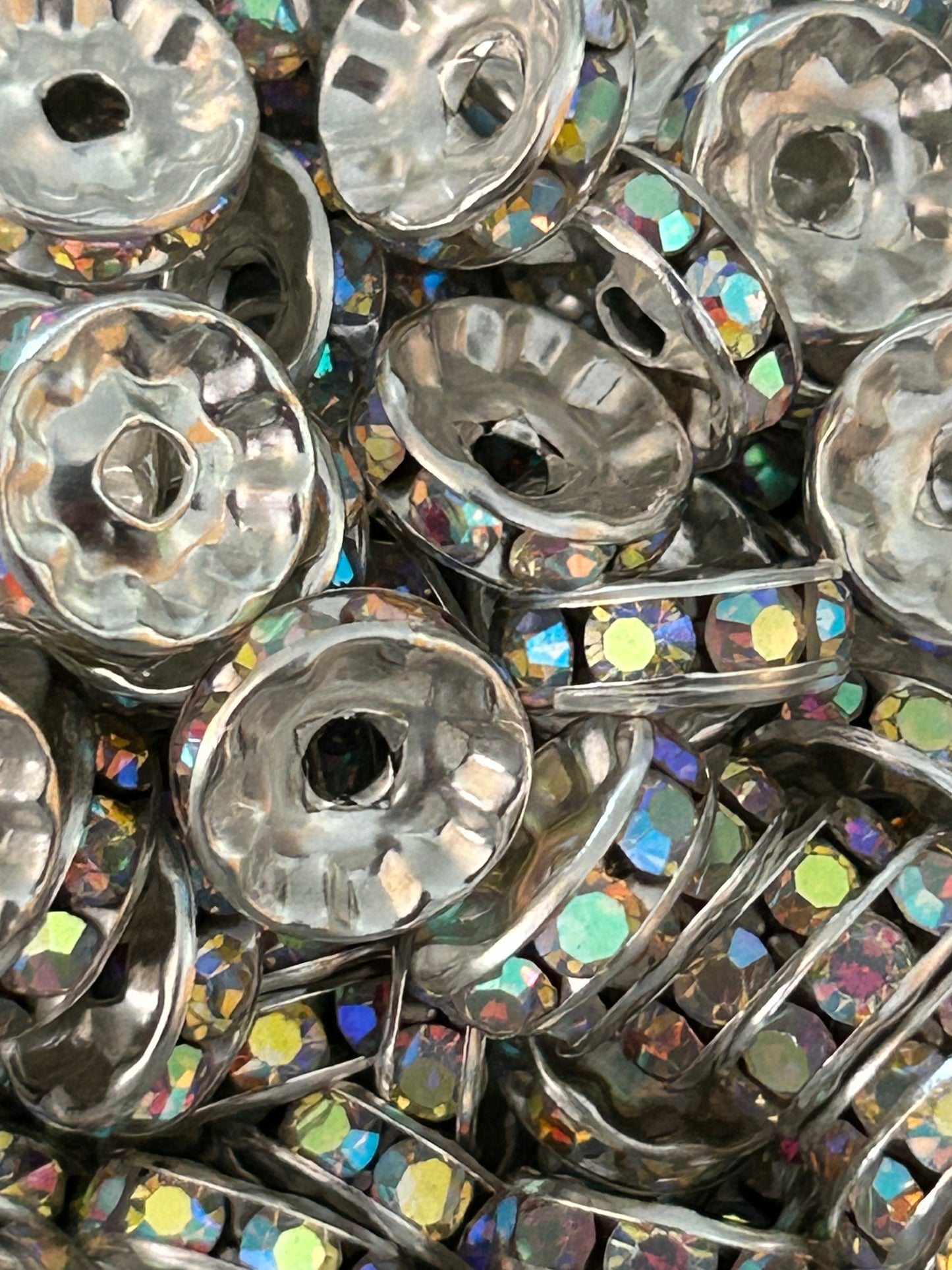 10mm Iridescent Rhinestone (Spacers)