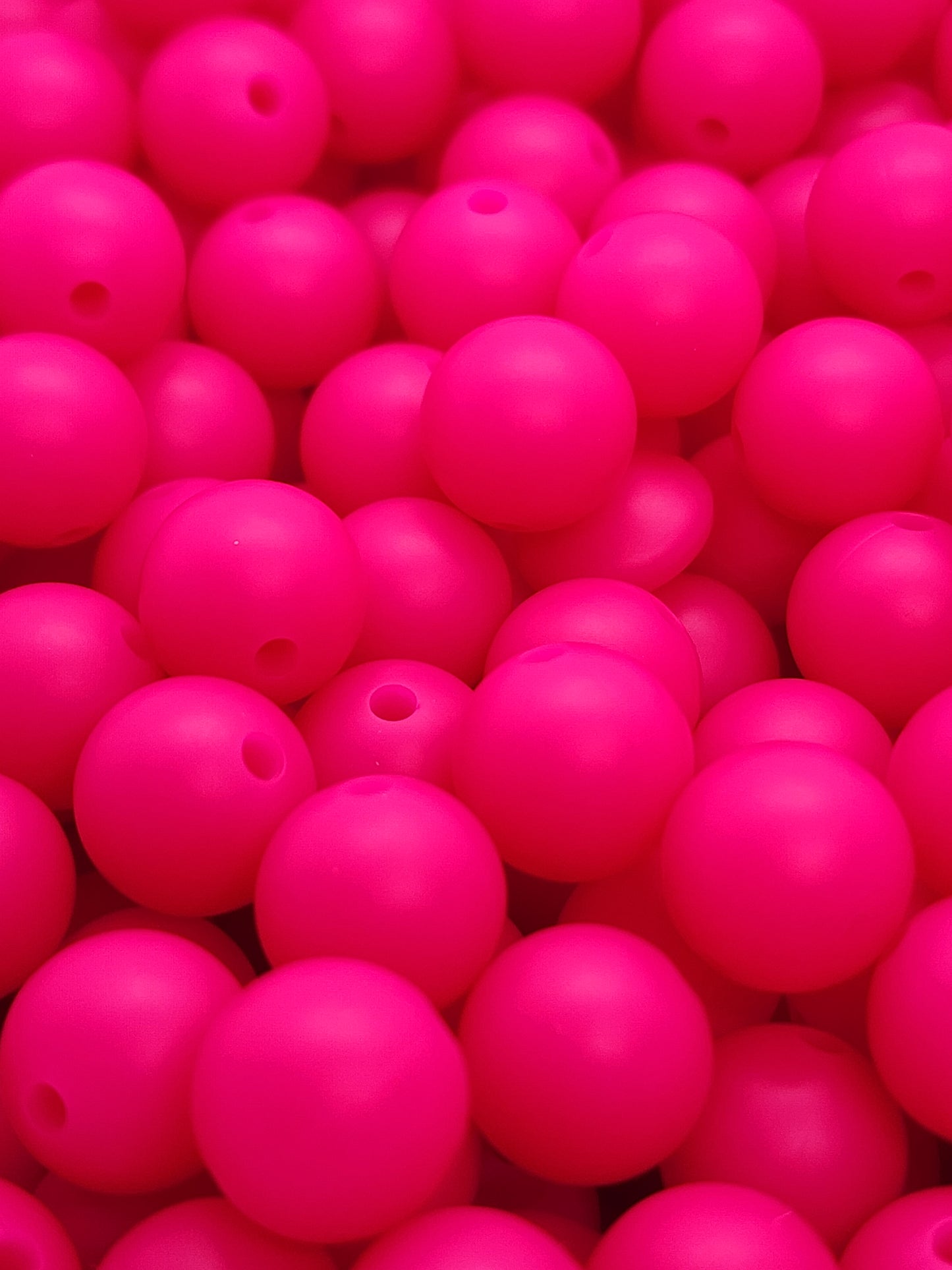 26. Hot Pink 12mm Silicone Beads