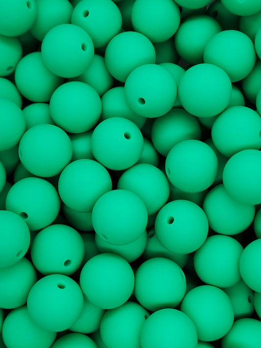 5. Emerald Green 15mm Silicone Beads