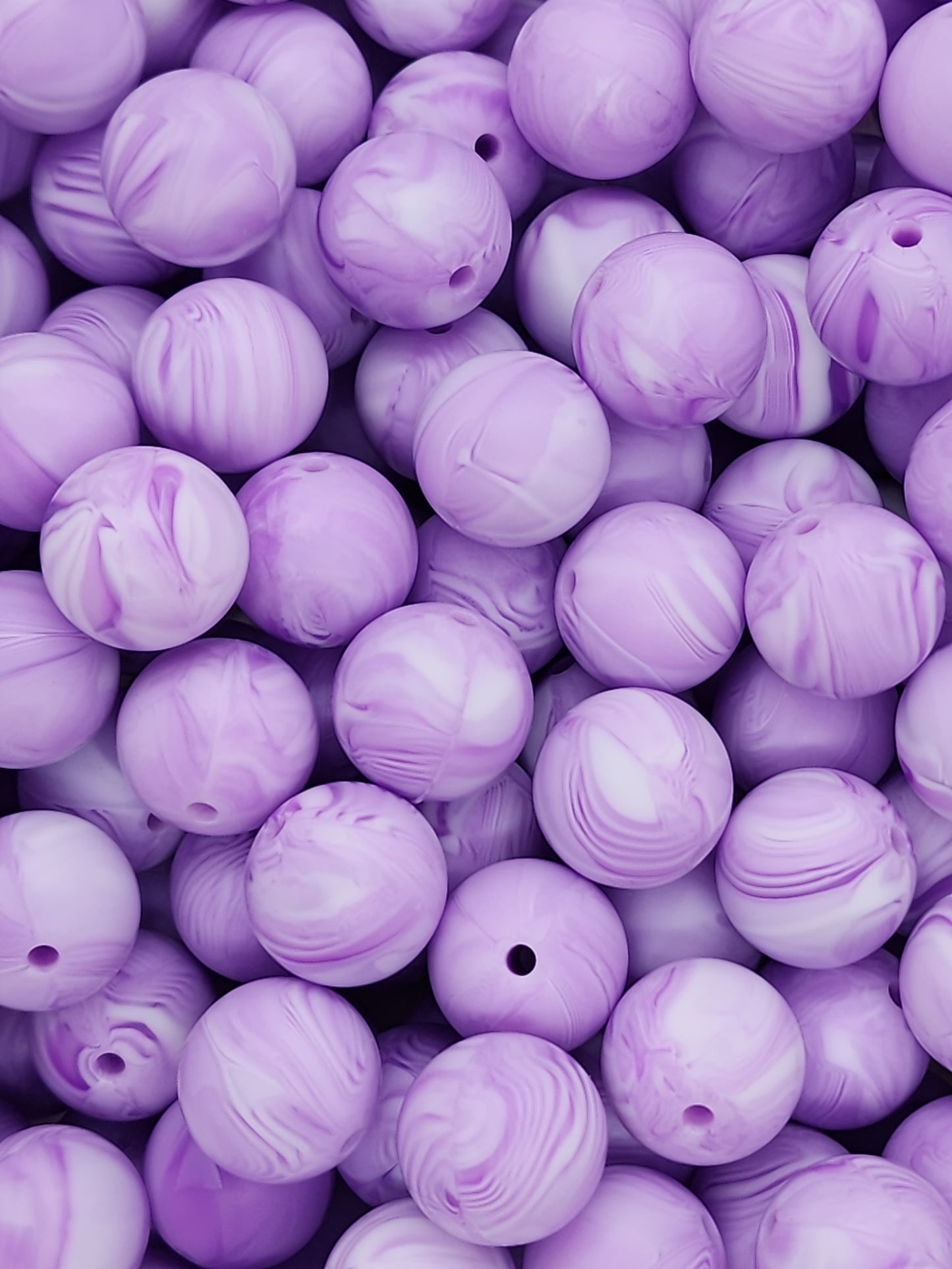 29. Marble Purple 15mm Silicone Beads