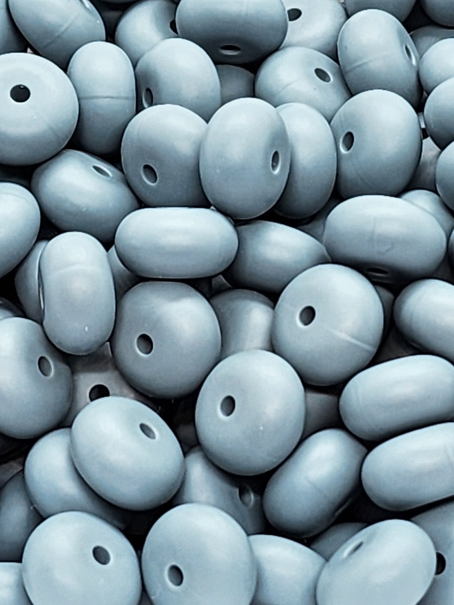 18. Dark Grey Abacus Silicone Beads