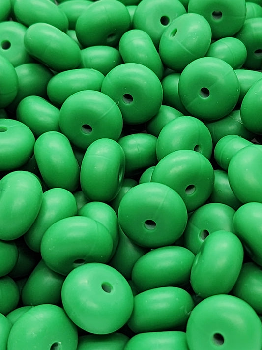 10. Green Abacus Silicone Beads