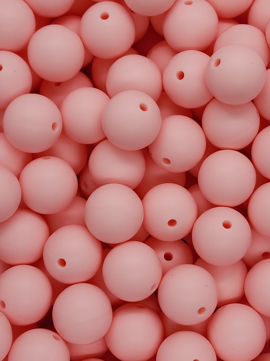 11. Light Pink 15mm Silicone Beads