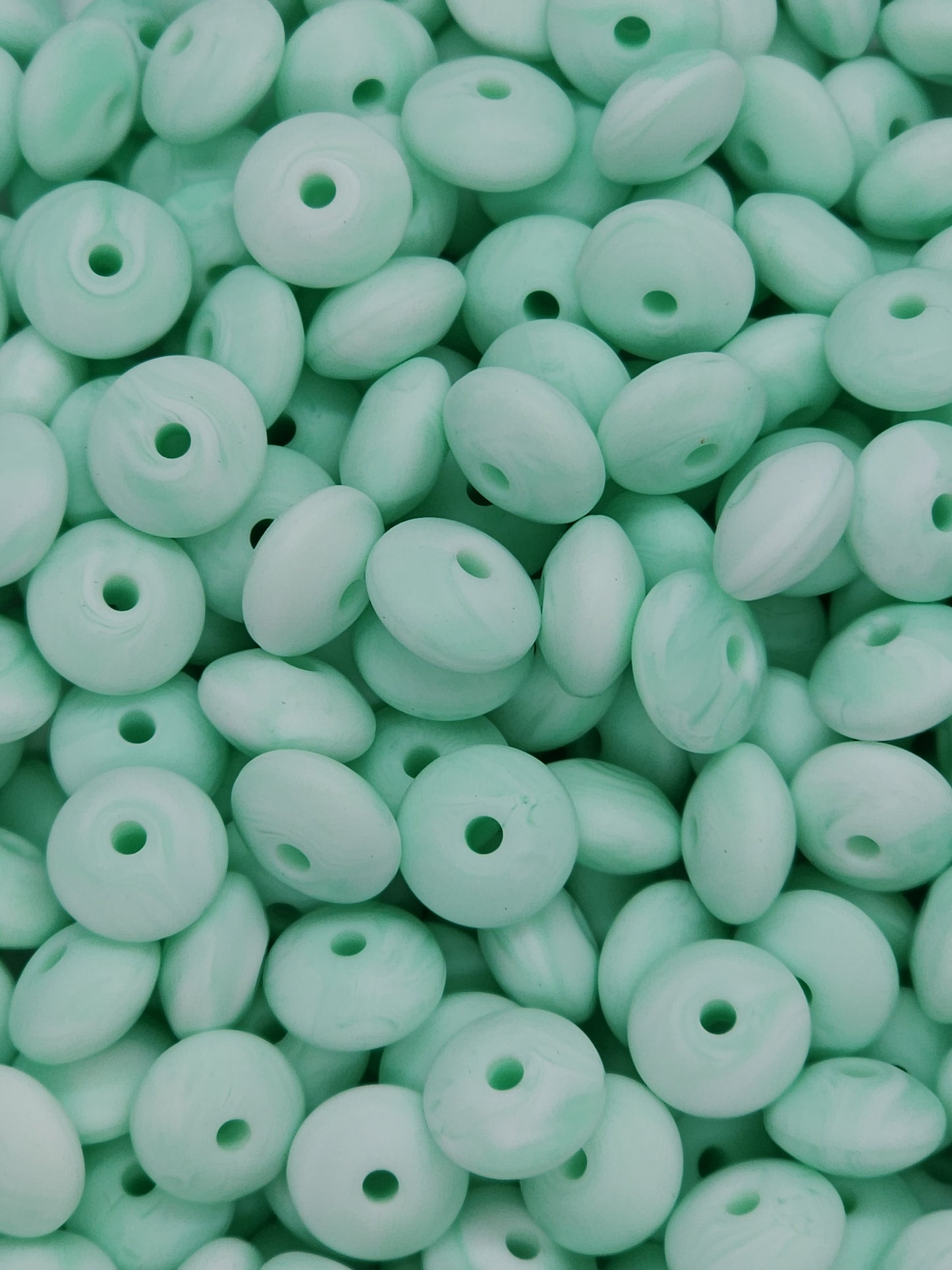 Mystic Marbles Silicone Lentil Beads