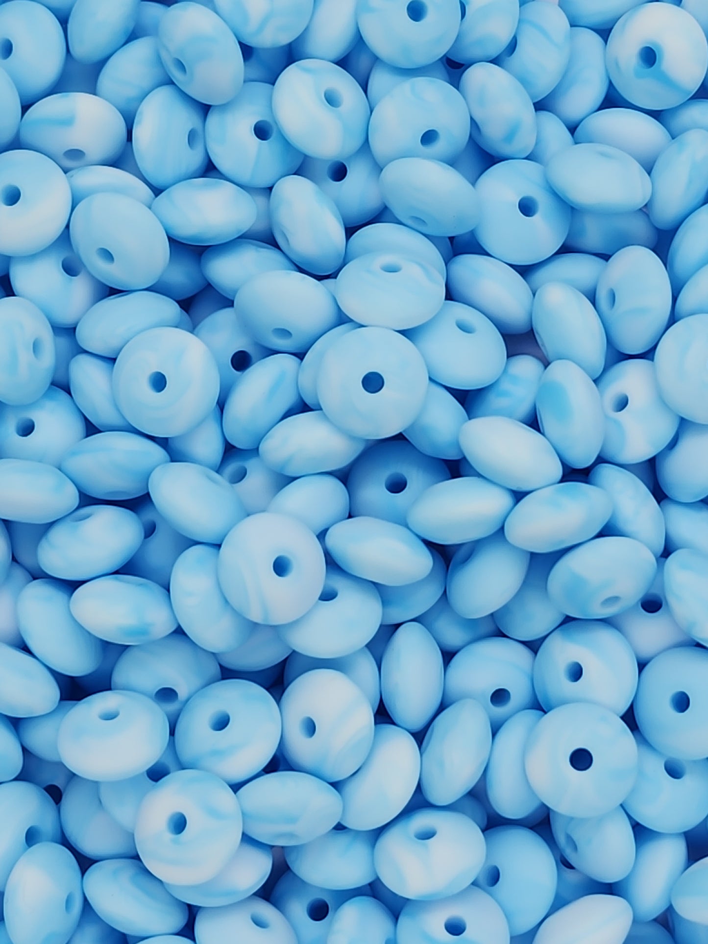 Sky Whisper Silicone Lentil Beads