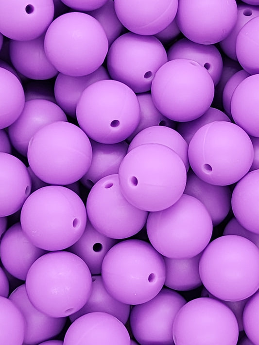 15. Purple 15mm Silicone Beads