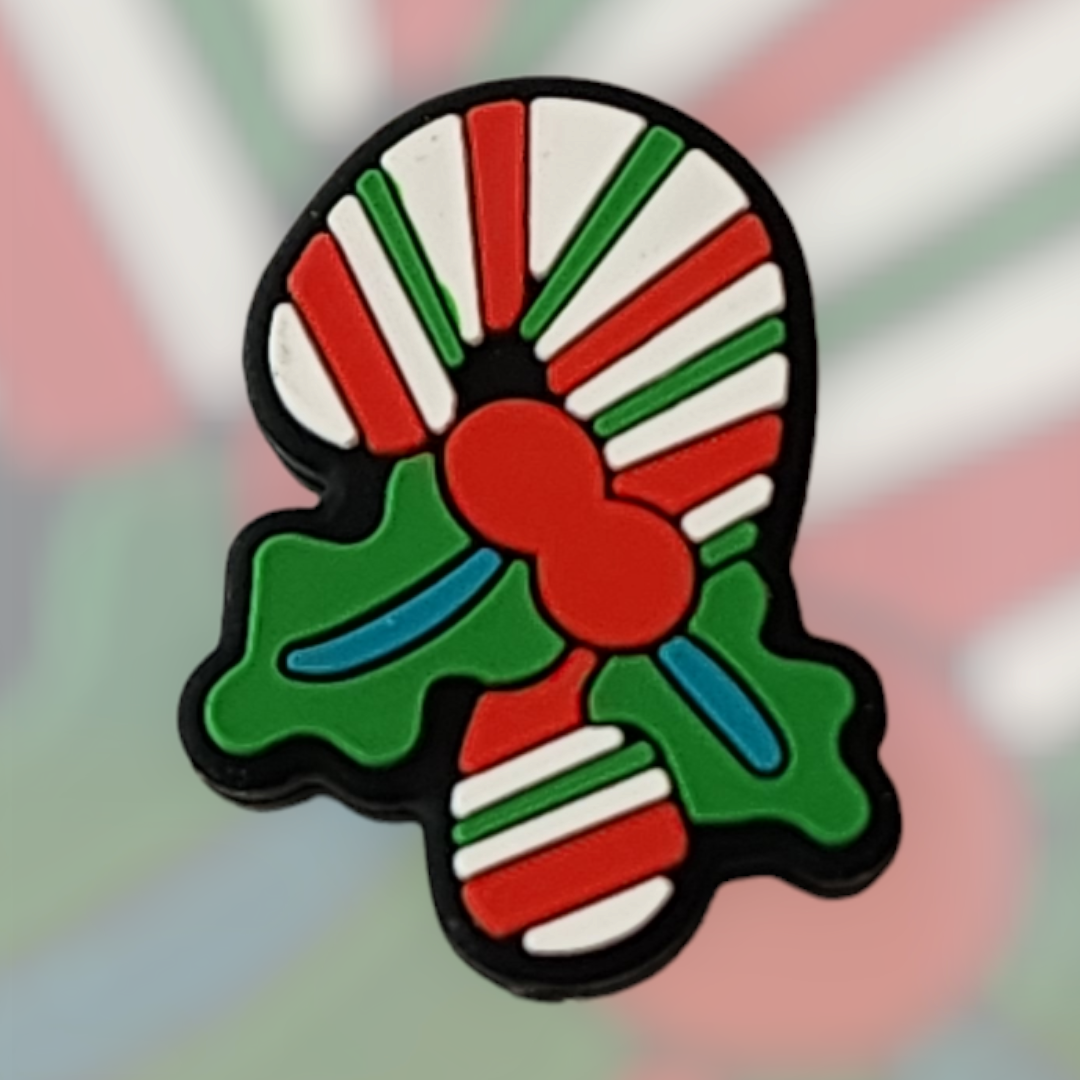 Colorful Candy-cane Silicone Focal