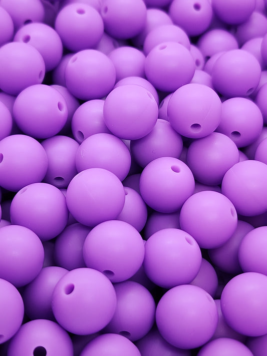 15. Purple 12mm Silicone Beads