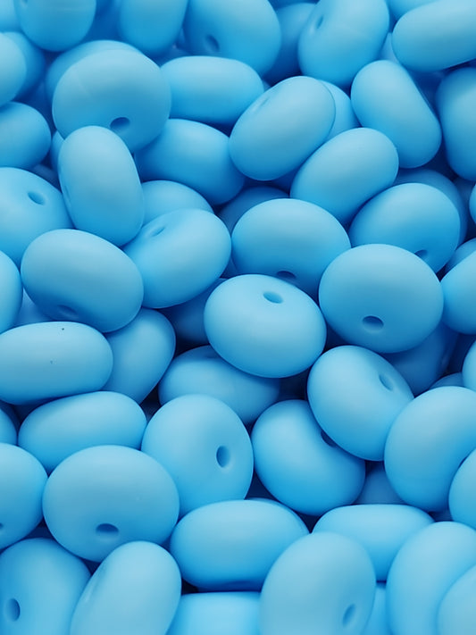 9. Lake Blue Abacus Silicone Beads